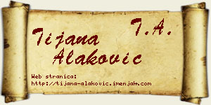 Tijana Alaković vizit kartica